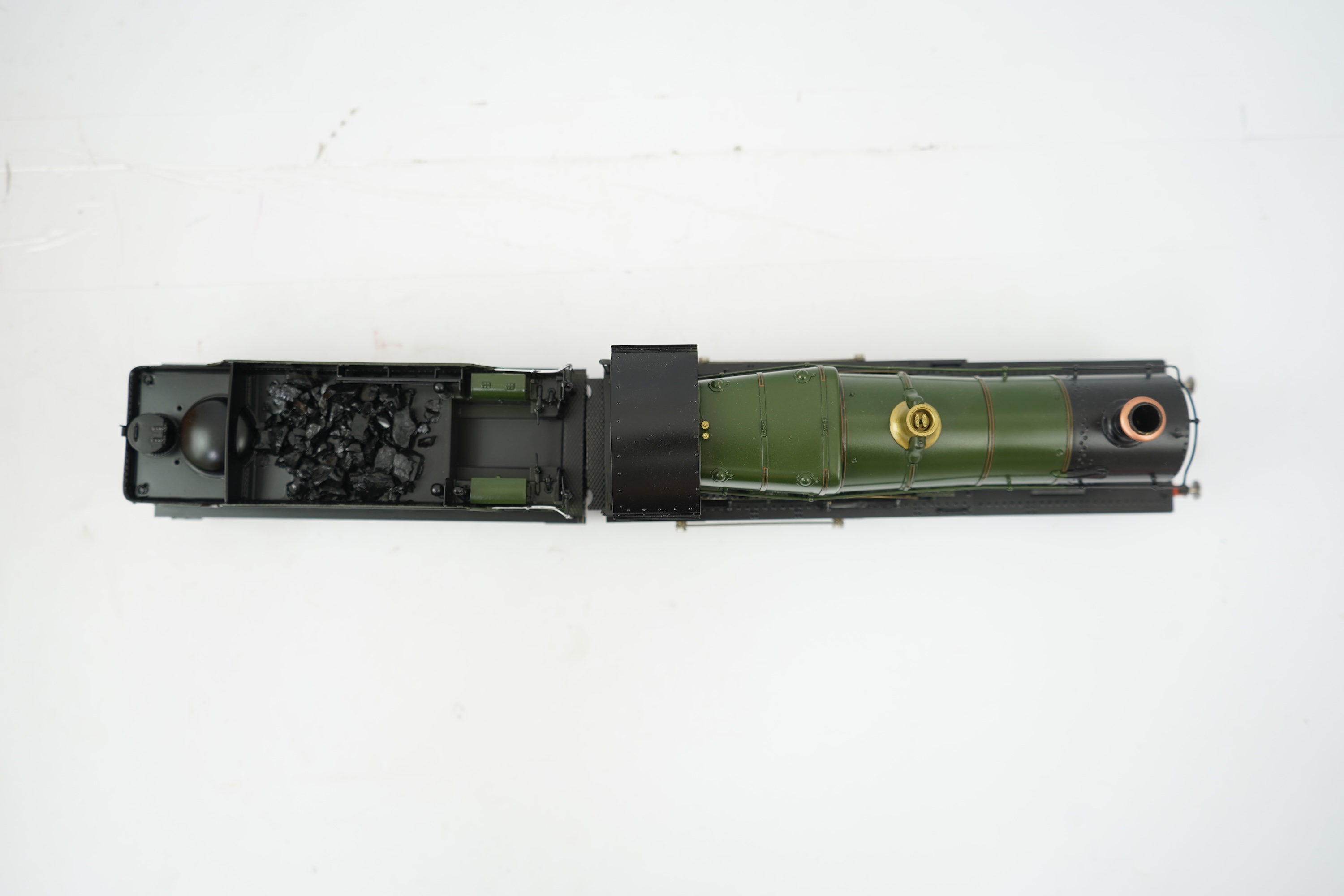 An 0 gauge Finescale Brass (by SanCheng, China) model of GWR 37xx (City) Class, City of Truro, 3717, 4-4-0 tender locomotive, powered for two rail operation, with original box.